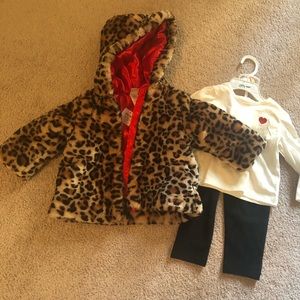 3PC 12M Girls Jacket, Shirts and Pant Set